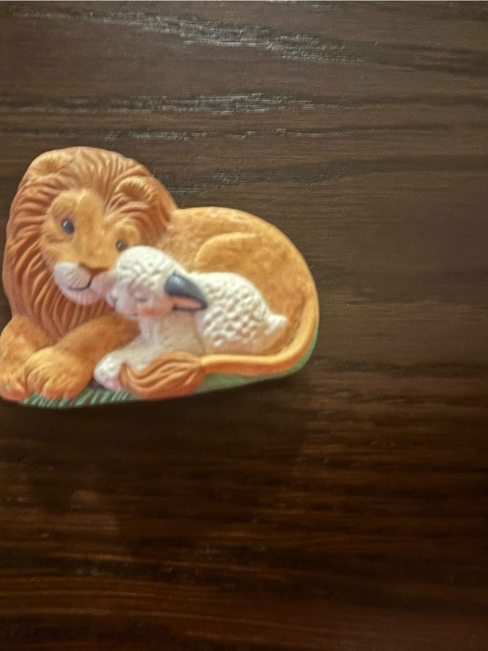 Brown Lion & White Lamb Decorative Pet Figurine
